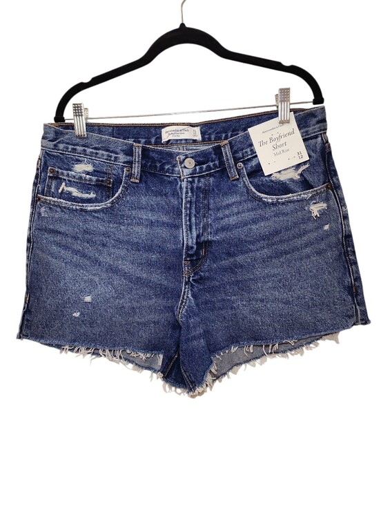 Abercrombie & Fitch Pants - Abercrombie&Fitch The Boyfriend Short  mid-rise medium wash distressed Sz 31/12